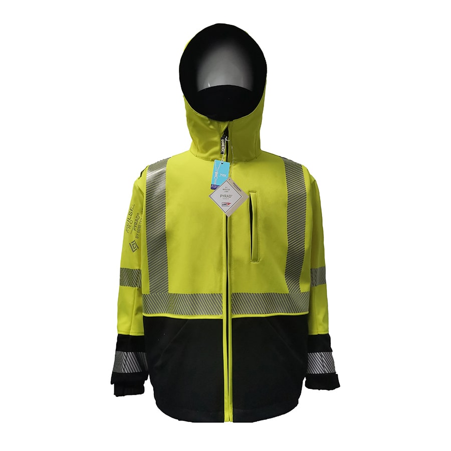 Neilsen FR/ARC-Rated Hi-VIS Yellow/Black Softshell Fleece made with PYRAD® WINDSTOPPER® Fabric by GORE-TEX LABS