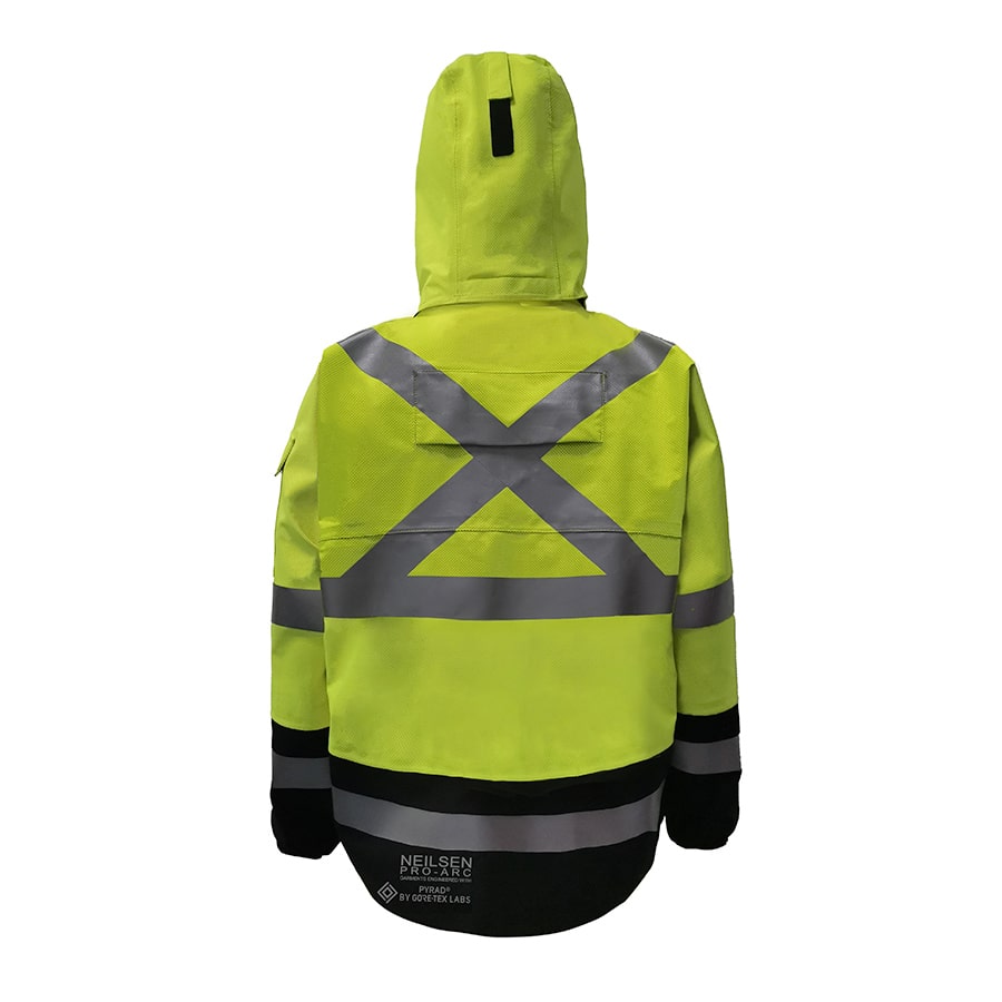 GORE-TEX PYRAD® 4SEASON CAT 3 CSA FR/ARC Rated Breathable High Visibility Rainwear Bomber Jacket Yellow/Black