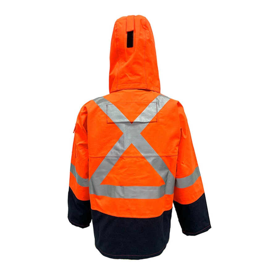 GORE-TEX PYRAD® 4SEASON CAT 3 CSA FR/ARC Rated Breathable High Visibility Rainwear Coat Orange/Black