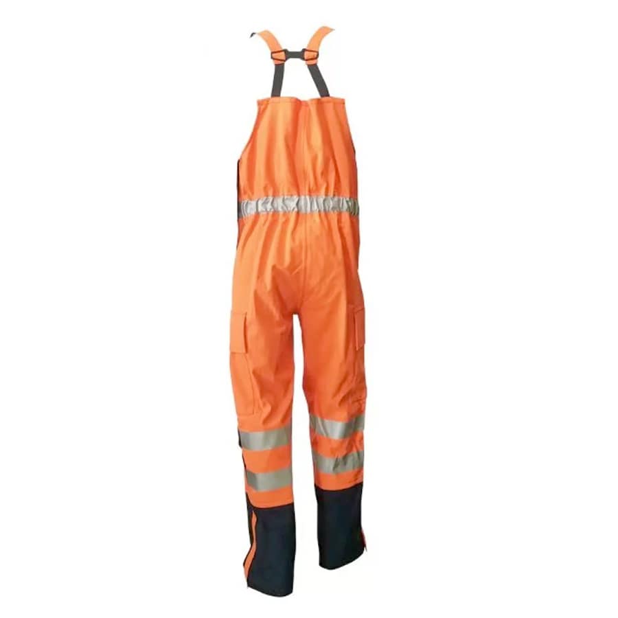 PRO ARC CSA FR/ARC CAT 3 Breathable High Visibility Rainwear Bib Trouser Orange/Navy