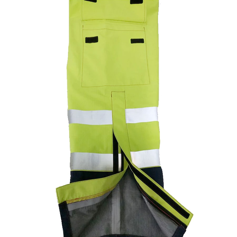 PRO ARC FR/ARC CAT 3 Breathable High Visibility Rainwear Bib Trouser Yellow/Navy