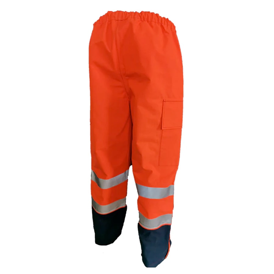 PRO ARC FR/ARC CAT 3 Breathable High Visibility Rainwear Over Trouser Orange/Navy