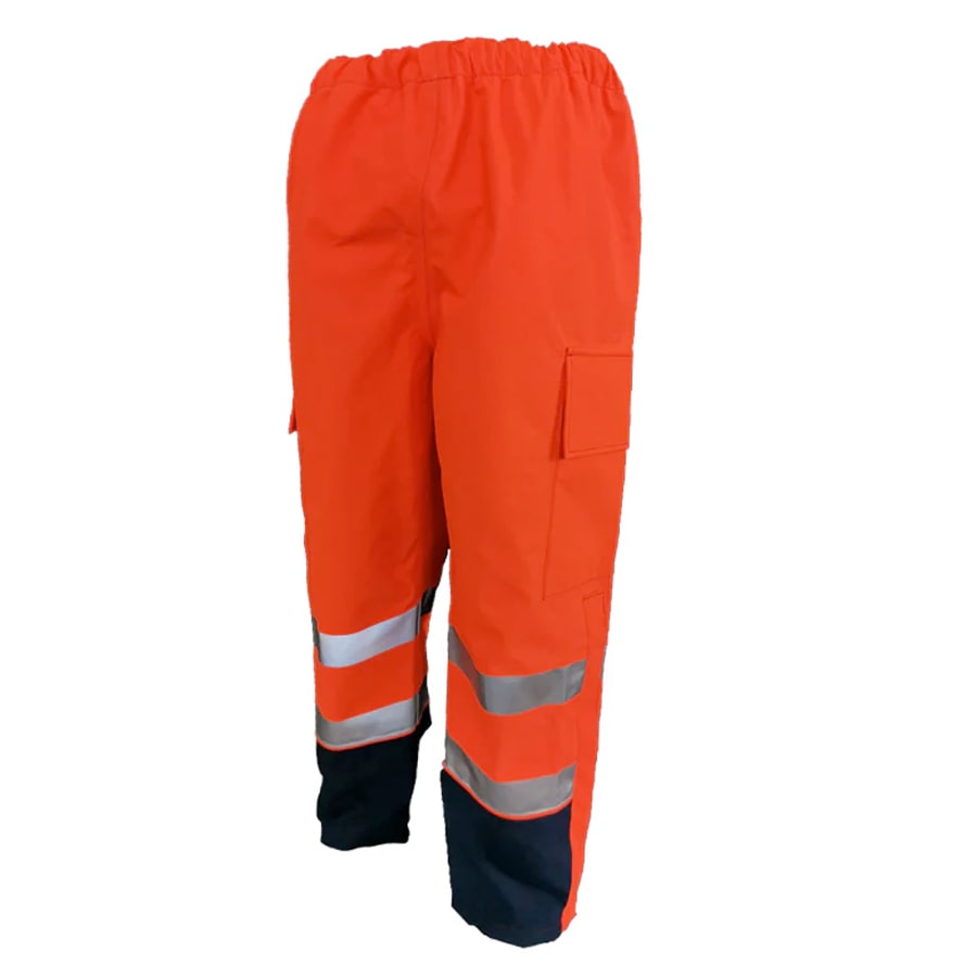 PRO ARC FR/ARC CAT 3 Breathable High Visibility Rainwear Over Trouser Orange/Navy