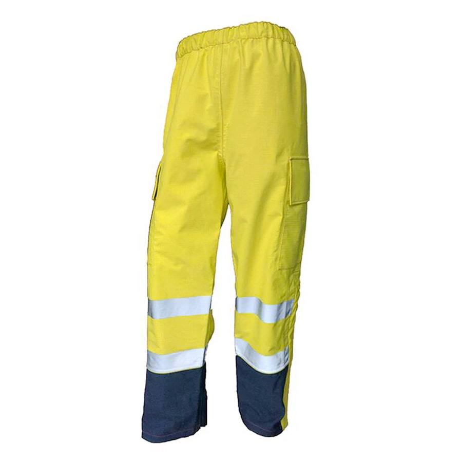 PRO ARC FR/ARC CAT 3 Breathable High Visibility Rainwear Over Trouser Yellow/Navy