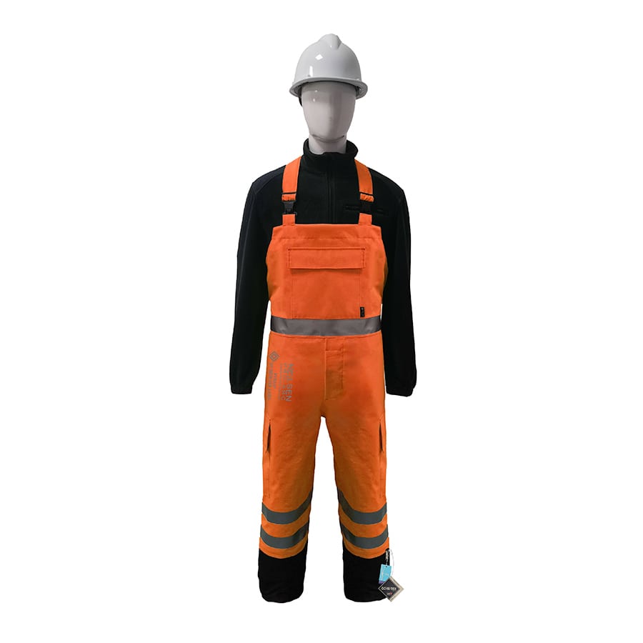 GORE-TEX PYRAD® 4SEASON CAT 3 CSA FR/ARC Rated Breathable High Visibility Rainwear Bib Trouser Orange/Black